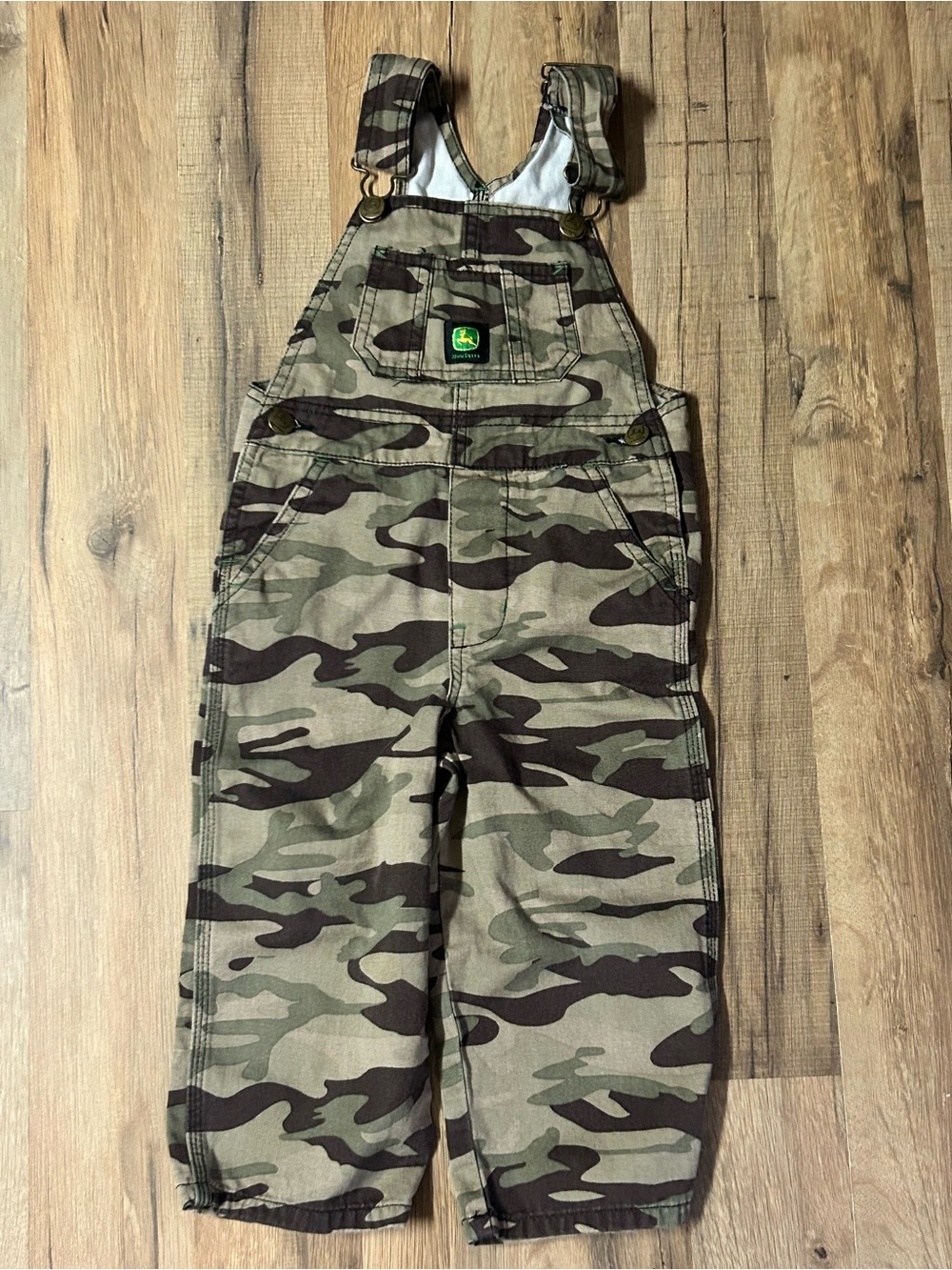 Kids John Deere Camouflage Bib Overalls Size 3T Camo Pattern